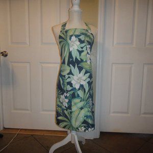 Tropical print 3 pocket apron